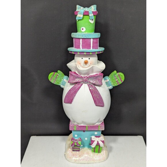 Tii Collections X5561 Sm Resin Whimsy Snowman Figurine 10" - Picture 1 of 7